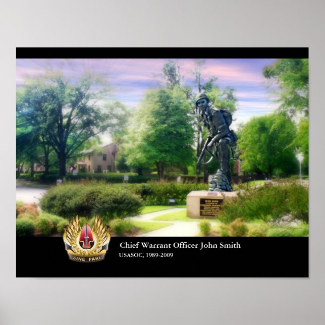 Pôster Iron Mike com USASOC Sine Pari (personalizar) (Frente)