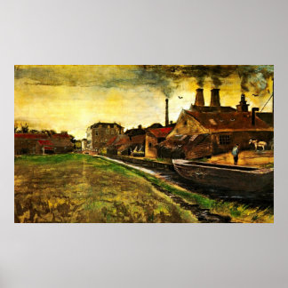 Pôster Iron Mill em Haia, por Vincent van Gogh