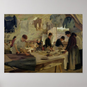 Poster Ironing Workshop in Trouville, 1888