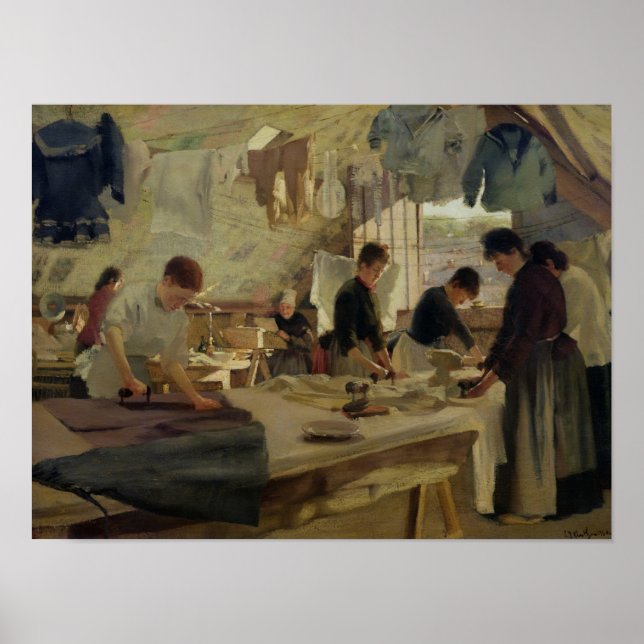 Poster Ironing Workshop in Trouville, 1888 (Frente)