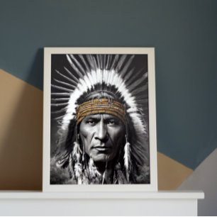 Poster Iroquois Americano Nativo