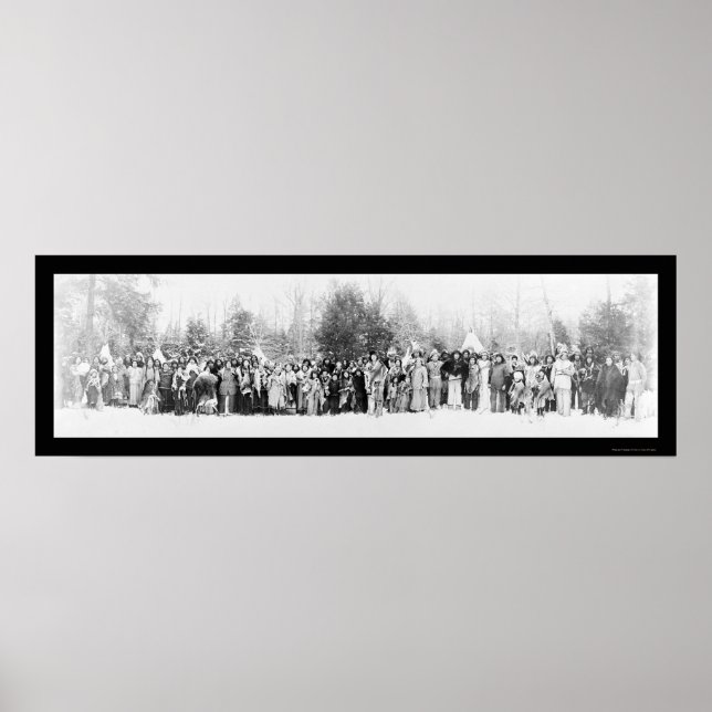 Pôster Iroquois Índios Foto 1914 (Frente)
