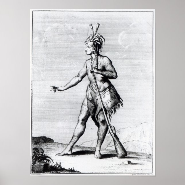 Poster Iroquois Man, inhabitant of Canada (Frente)