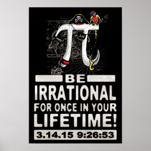 Pôster Irrational Pi Day Pirate