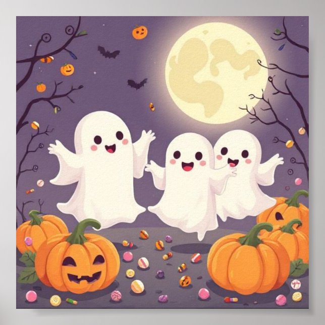 Poster Irresistibly Ghosts – Beautiful Pastel Halloween  (Frente)