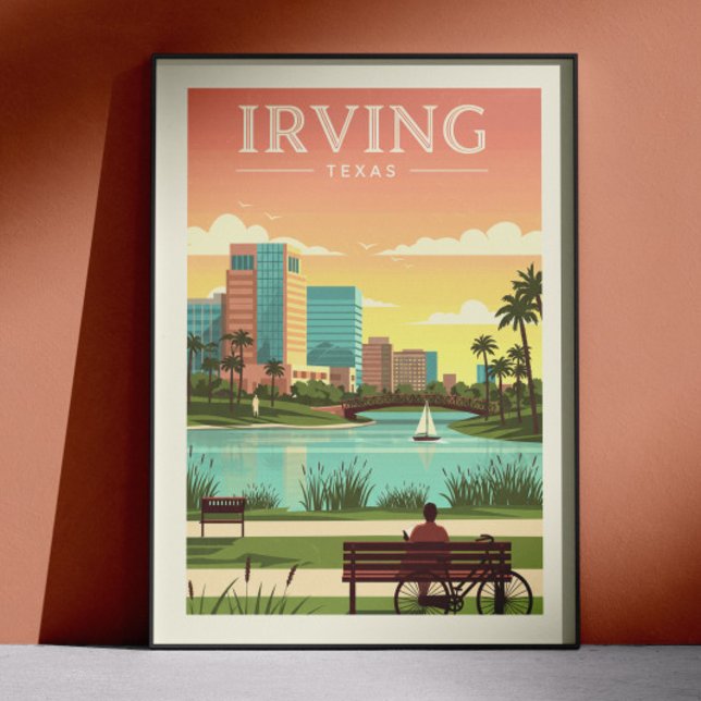 Poster Irving Texas Vintage (Criador carregado)