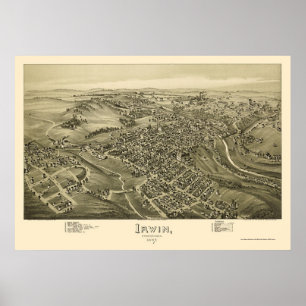 Poster Irwin, mapa panorâmico do PA - 1897