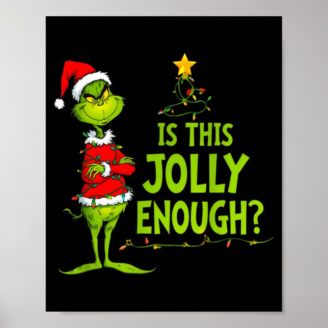 Poster Is This Jolly Enough Funny Christmas Tree Lights H (Frente)