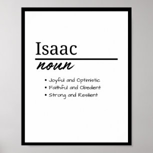 Poster Isaac, Definição de Nome Personalizado de Menino