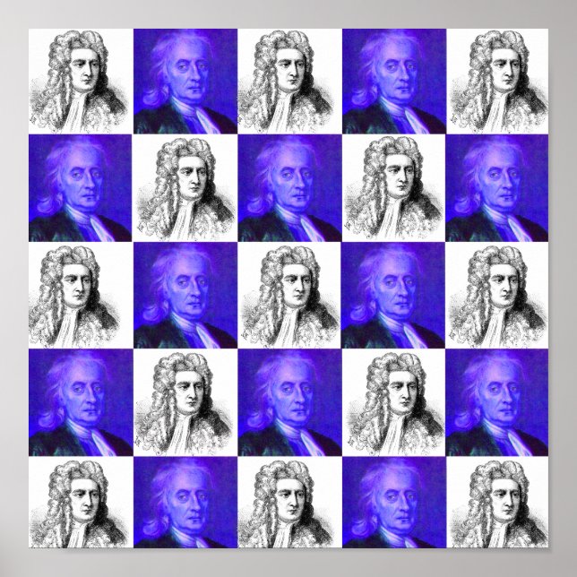 Pôster Isaac Newton pop art (Frente)