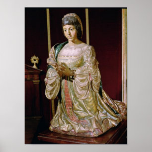 Pôster Isabella do Castile na oração, 1520-22
