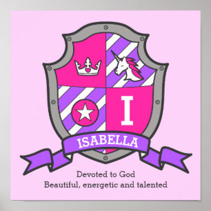Pôster Isabella é o nome das garotas que significa escudo