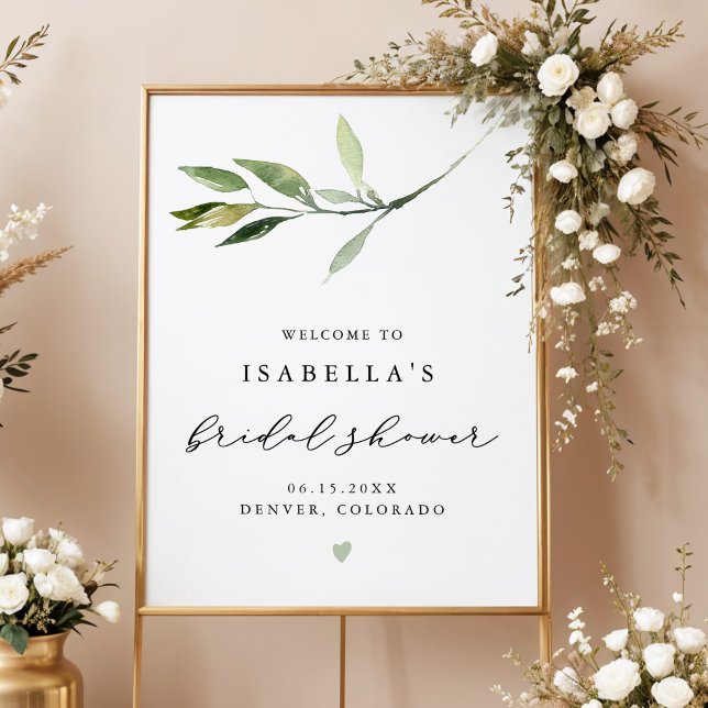 Poster ISABELLA Elegante Bridal Shower de Boas-Vindas com (Criador carregado)