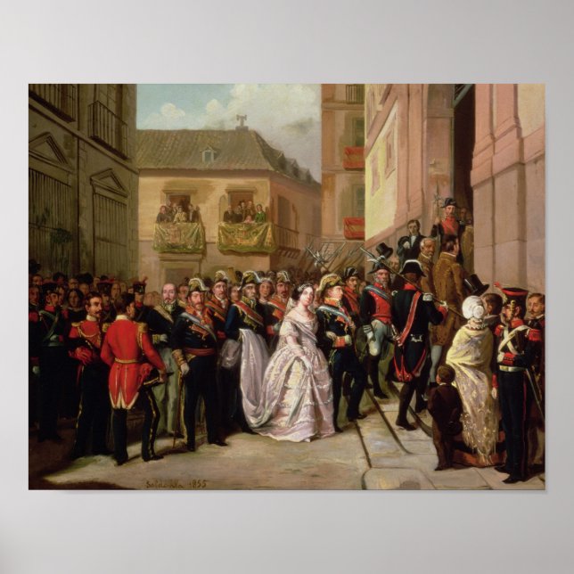 Pôster Isabella II da Espanha e seu marido (Frente)