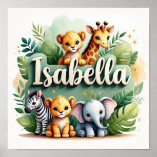 Poster Isabella Safari Nursery Wall Art