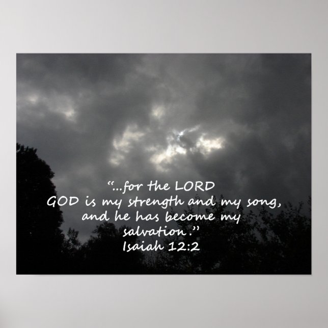 Poster "Isaiah 12:2" por Carter L. Shepard (Frente)