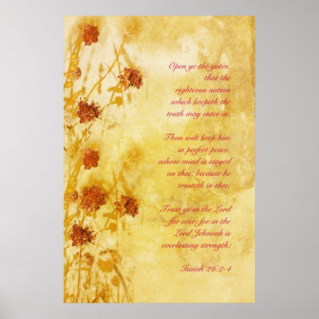 Poster Isaiah 26: 2-4 (Frente)