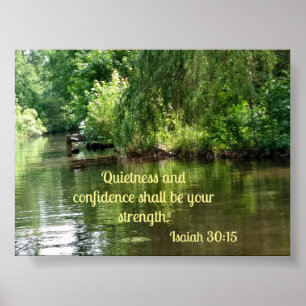 Poster Isaiah 30:15 Silêncio e confiança