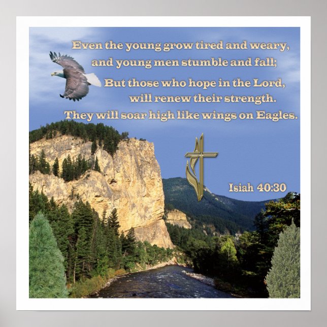 Pôster Isaiah 40:30-31 (Frente)