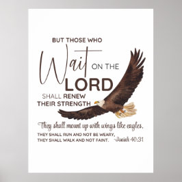 Poster Isaiah 40:31 Aqueles que Esperam na Escritura do S