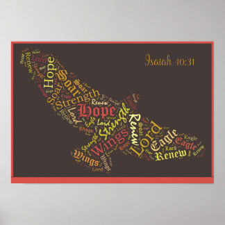 Poster Isaiah 40:31 Bíblia verso