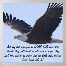 Pôster Isaiah 40:31 Dons de Destino do Amor pela Paz em Á