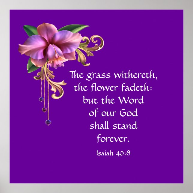 Poster Isaiah 40:8 (Frente)