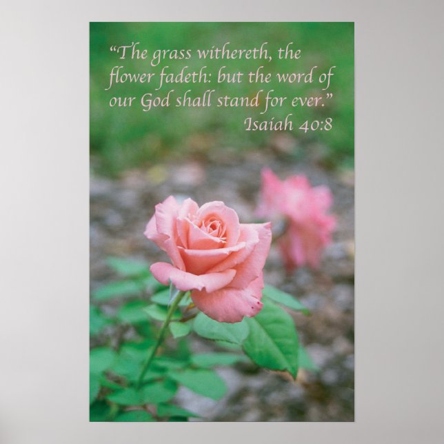 Pôster Isaiah 40:8 (Frente)