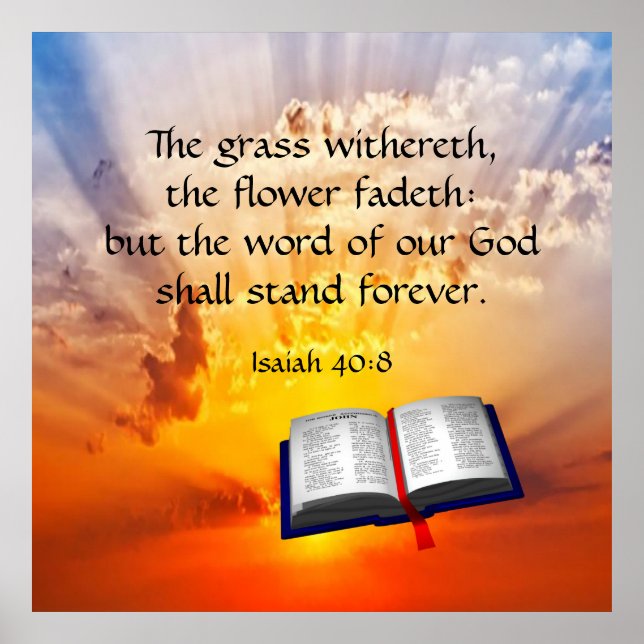 Poster Isaiah 40:8 (Frente)