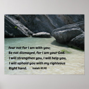 Pôster Isaiah 41:10 Fear not for I am with you...