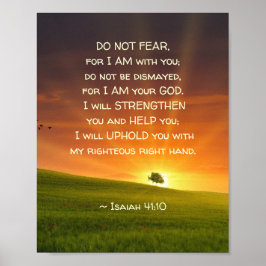 Poster Isaiah 41:10 Não tenha medo por eu estar com você