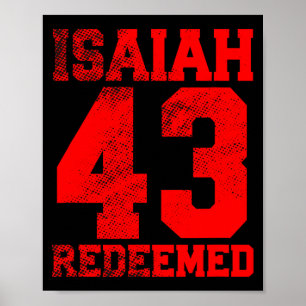 Poster Isaiah 43 Cristão Redimido Inspirador