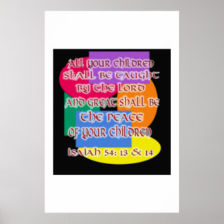 Poster Isaiah 54 13 e 14