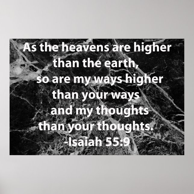 Pôster Isaiah 55:9 (Frente)