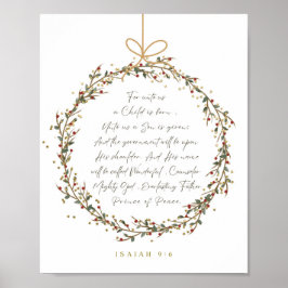 Poster Isaiah 9:6 Para nós Uma Criança é Natal Nascer