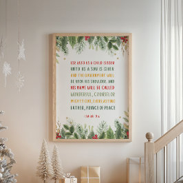 Poster Isaiah 9:6 Para nós Uma Criança é Natal Nascer