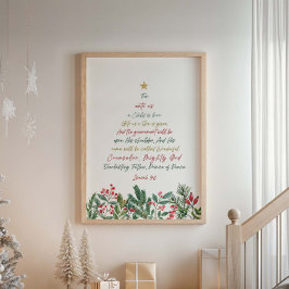 Poster Isaiah 9:6 Para nós Uma Criança é Natal Nascer