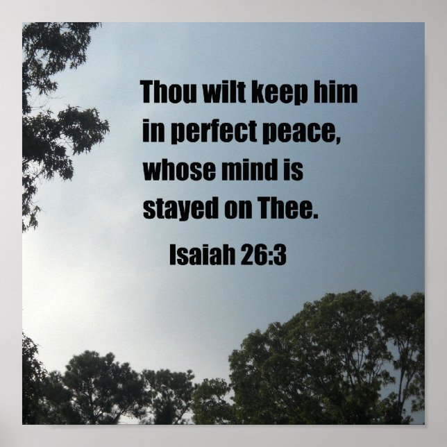 Pôster Isaías 26:3 (Frente)