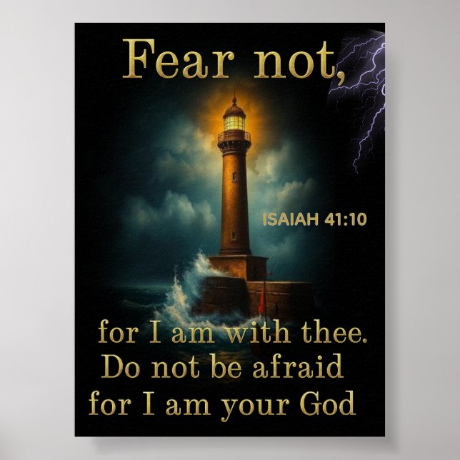 Poster ISAIH 41:10 Escritura (Frente)