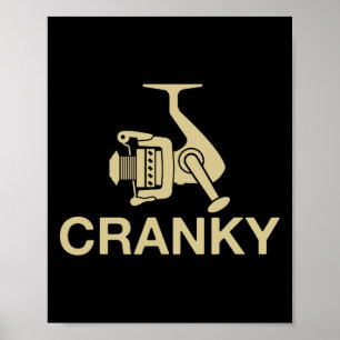 Poster Isca de pesca vintage Crankit Cranky engraçado pes