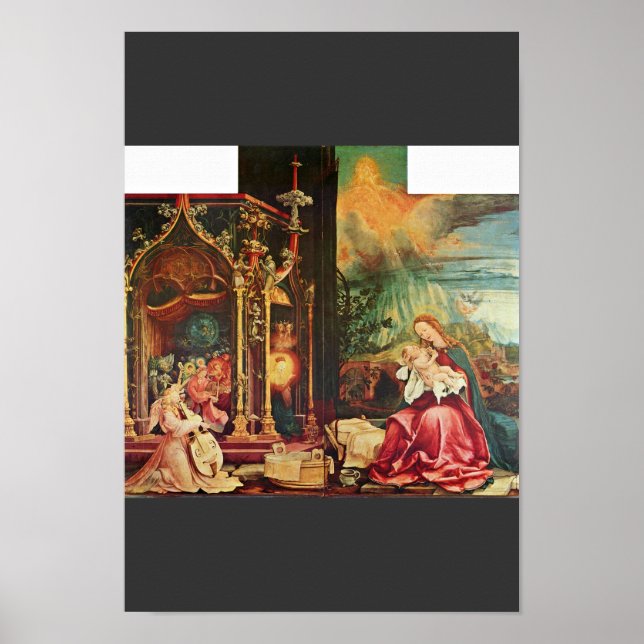 Pôster Isenheim Altarpart Anteriormente O Altarpart Princ (Frente)