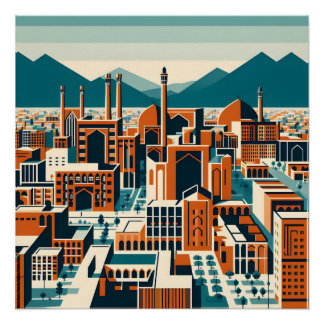 Pôster Isfahan - design persa (iraniano)