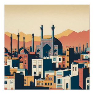 Pôster Isfahan em gráfico