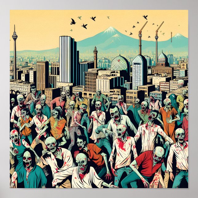 Poster Isfahan with zombies - Persian (iran) design (Frente)