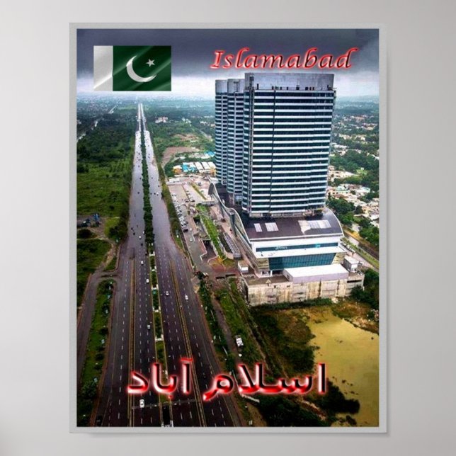 Poster Islamabad - View By Night - Pakistan - (Frente)