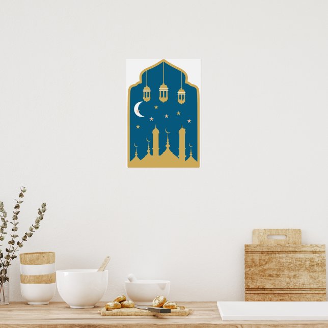 Poster Islamic Nightscape Wall Art (Cozinha)