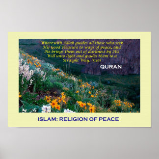 Poster islâmico (religião islâmica da paz)