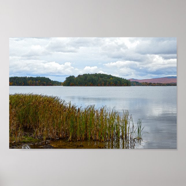 Poster Island Pond, Vermont, no outono (Frente)