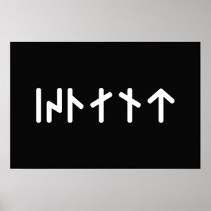 Poster Islândia ᛁᛋᛚᛅᚾᛏ ~ Runas Futhark Mais Jovens