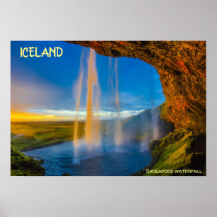 Poster Islândia - Cascata de Skogafoss